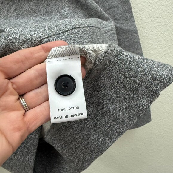 Billy Reid Mouline Shawl Medium Grey French Terry Pullover Sweatshirt Mens XXL - Picture 3 of 7